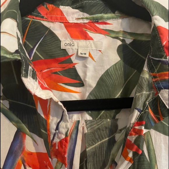 ONIA Tropical Print Cover-Up Shirt Dress - Picture 2 of 6